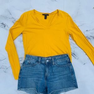 Mustard yellow long sleeve shirt